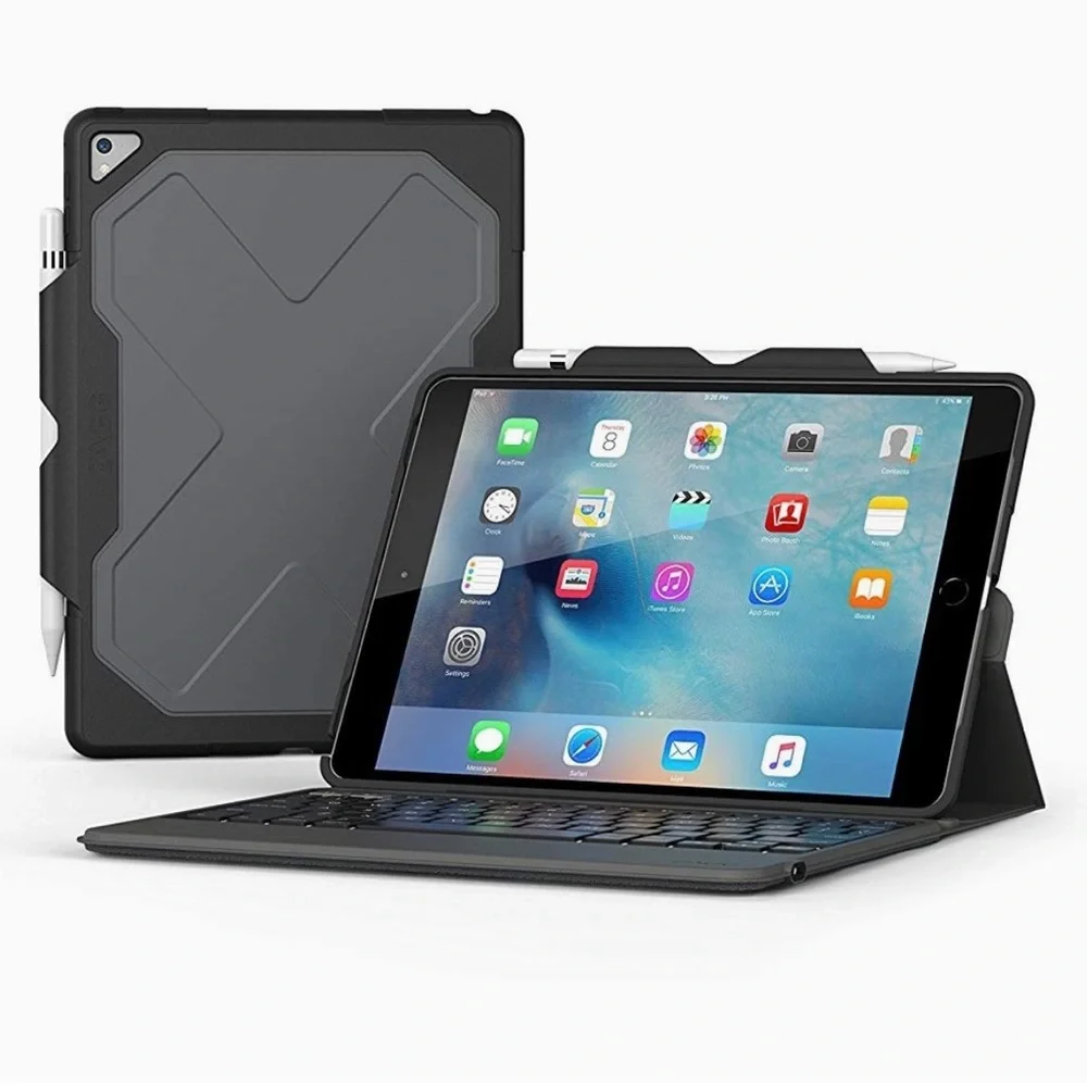 ZAGG ID9RMK-BB0 Rugged Messenger Wireless Keyboard & Detachable Case, NEW
